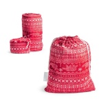 Plaid de Noël personnalisable avec finition velours 240 g/m² Norway diverses couleurs