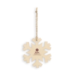 Set de 3 décorations de Noël personnalisées en bois à accrocher Forest couleur naturel image avec logo 2