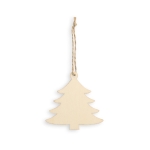 Set de 3 décorations de Noël personnalisées en bois à accrocher Forest couleur naturel deuxième vue