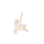 Set de 3 décorations de Noël personnalisées en bois à accrocher Forest couleur naturel troisième vue