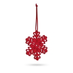 Set de 3 décorations de Noël en feutre à accrocher au sapin Noël couleur rouge troisième vue