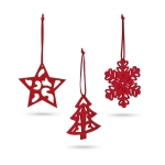 Set de 3 décorations de Noël en feutre à accrocher au sapin Noël diverses couleurs