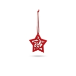 Set de 5 décorations de Noël en feutre rouge à accrocher Noël couleur rouge deuxième vue