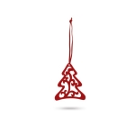 Set de 5 décorations de Noël en feutre rouge à accrocher Noël couleur rouge cinquième vue