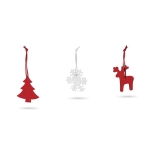 Set de 3 décorations de Noël publicitaires en feutre Snow couleur multicolore