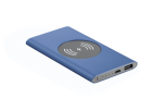 Chargeur sans fil et batterie externe de 4.000 mAh Powercard Chargepad couleur bleu