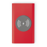 Chargeur sans fil et batterie externe de 4.000 mAh Powercard Chargepad couleur rouge