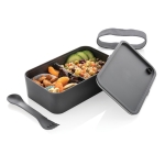 Lunch box avec séparateur et couverts à personnaliser 1,2L Carry couleur gris graphite deuxième vue