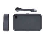 Lunch box avec séparateur et couverts à personnaliser 1,2L Carry couleur gris graphite sixième vue