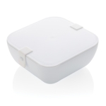 Lunch box carré en plastique avec fermeture en silicone 2,4 L Breaky couleur blanc