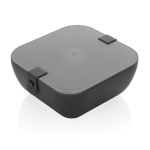 Lunch box carré en plastique avec fermeture en silicone 2,4 L Breaky couleur gris graphite