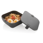 Lunch box carré en plastique avec fermeture en silicone 2,4 L Breaky couleur gris graphite deuxième vue