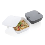Lunch box carré en plastique avec fermeture en silicone 2,4 L Breaky couleur gris graphite vue générale