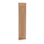 Planche à découper promotionnelle allongée pour servir Lanky couleur bois deuxième vue avec boîte