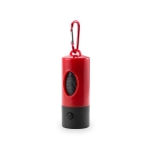 Distributeur de sacs pour chien avec mousqueton et LED Colors Muller couleur rouge première vue