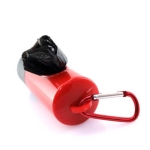 Distributeur de sacs pour chien avec mousqueton et LED Colors Muller couleur rouge troisième vue