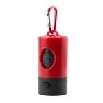 Distributeur de sacs pour chien avec mousqueton et LED Colors Muller couleur rouge