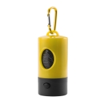 Distributeur de sacs pour chien avec mousqueton et LED Colors Muller couleur jaune