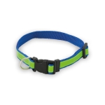 Collier réfléchissant publicitaire pour animaux de compagnie DogFluor couleur bleu première vue