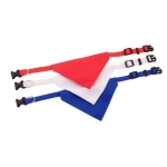 Collier bandana pour chien personnalisable avec logo Colors couleur rouge quatrième vue