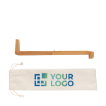 Support pour PC et tablette en bambou en pochette individuelle Bamboo avec zone d'impression