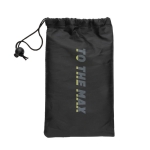 Bande élastique à poignée avec pochette personnalisée Resistent couleur noir vue avec logo