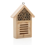 Petit hôtel publicitaire pour abeilles et autres insectes en bois couleur bois