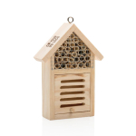 Petit hôtel publicitaire pour abeilles et autres insectes en bois avec zone d'impression