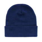 Bonnet écologique personnalisé en matériau recyclé EcoSave couleur bleu marine deuxième vue