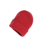 Bonnet écologique personnalisé en matériau recyclé EcoSave couleur rouge désaturé