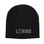 Bonnet d'hiver écologique avec logo et design classique Eco couleur noir vue avec logo