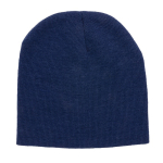 Bonnet d'hiver écologique avec logo et design classique Eco couleur bleu marine deuxième vue