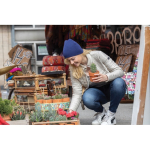 Bonnet d'hiver écologique avec logo et design classique Eco couleur bleu marine vue d'ambiance 4