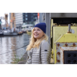 Bonnet d'hiver écologique avec logo et design classique Eco couleur bleu marine