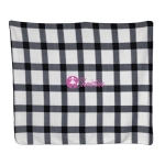 Couverture publicitaire douce, tissu-éponge à carreaux 180 g/m² Scotty couleur blanc vue avec logo