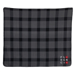 Couverture publicitaire douce, tissu-éponge à carreaux 180 g/m² Scotty couleur gris graphite vue avec logo