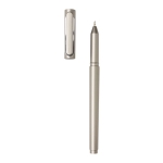 Stylo avec bouchon et écriture fluide avec l'Encre Bleue Corporate couleur gris quatrième vue