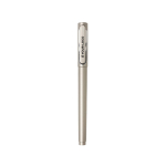 Stylo avec bouchon et écriture fluide avec l'Encre Bleue Corporate couleur gris avec zone d'impression