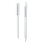 Lot de stylos à encre bleue avec finition métallisée Clip Corporate couleur blanc