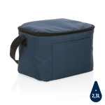 Glacières personnalisées recyclées pour 6 canettes Basical Eco couleur bleu marine