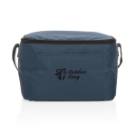 Glacières personnalisées recyclées pour 6 canettes Basical Eco couleur bleu marine vue avec logo