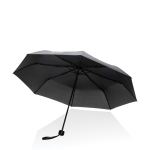 Parapluie pliant en plastique recyclé de couleur vive Ø95 Aware RPET couleur noir avec zone d'impression