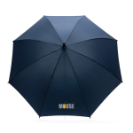 Parapluie ultra résistant avec poignée EVA anti-tempête Ø103 cm couleur bleu marine vue avec logo