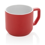 Tasse promotionnelle en céramique au design moderne de 350 ml Modern couleur rouge