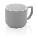 Tasse promotionnelle en céramique au design moderne de 350 ml Modern couleur gris