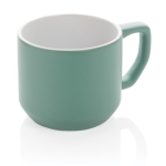 Tasse promotionnelle en céramique au design moderne de 350 ml Modern couleur vert