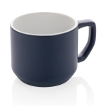 Tasse promotionnelle en céramique au design moderne de 350 ml Modern couleur bleu marine
