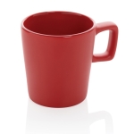 Mug en céramique avec intérieur brillant et extérieur mat 300ml Largo couleur rouge