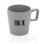 Mug en céramique avec intérieur brillant et extérieur mat 300ml Largo couleur gris vue avec logo