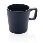 Mug en céramique avec intérieur brillant et extérieur mat 300ml Largo couleur bleu marine